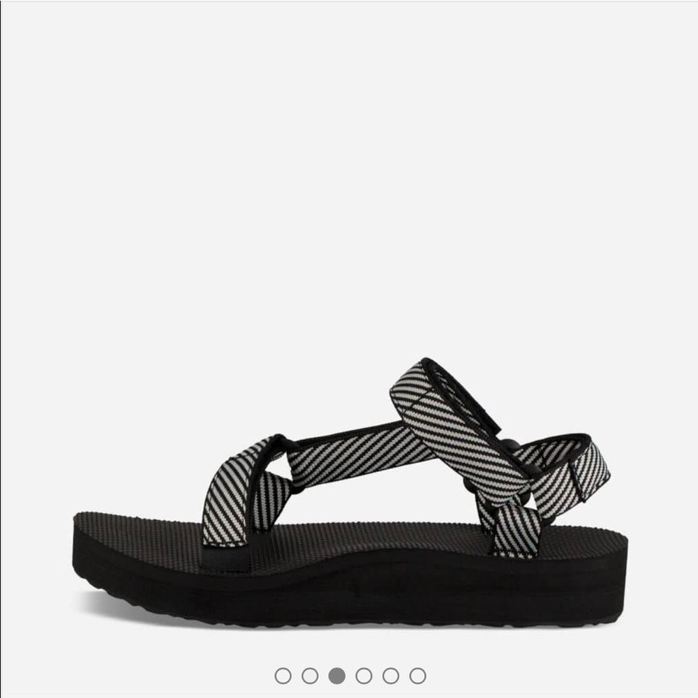 NWT 10 Teva Midform Universal Candy Stripe Black - Picture 3 of 9